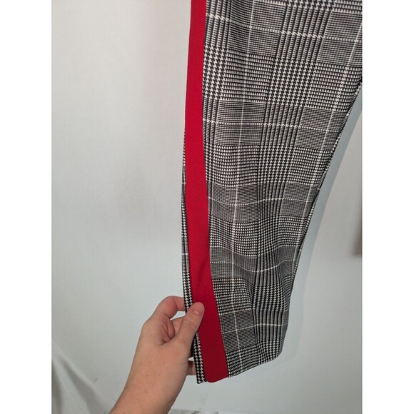 Boom Boom Jeans Pants S Women's Plaid Tuxedo Stripe Drawstring Waist Pockets - Picture 4 of 7